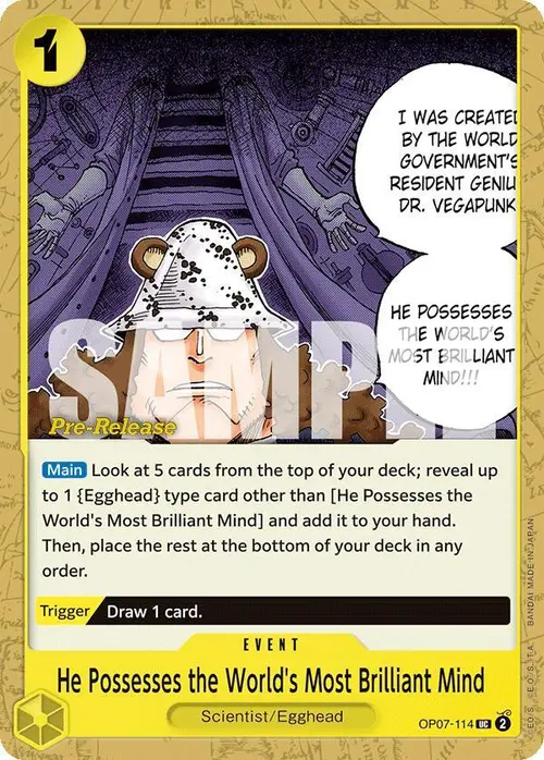 He Possesses the World's Most Brilliant Mind card art