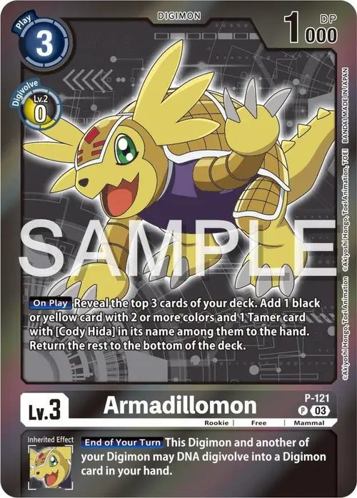 Armadillomon - P-121 (Digimon Adventure Box 2024) card art