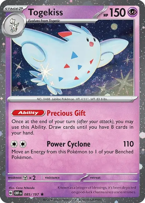 Togekiss - 085/197 (Cosmos Holo) card art