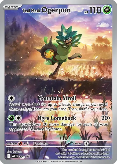 Teal Mask Ogerpon - 123 card art