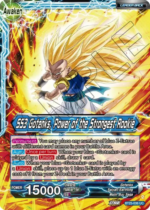 Gotenks // SS3 Gotenks, Power of the Strongest Rookie card art