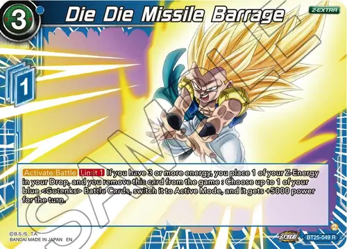 Die Die Missile Barrage card art