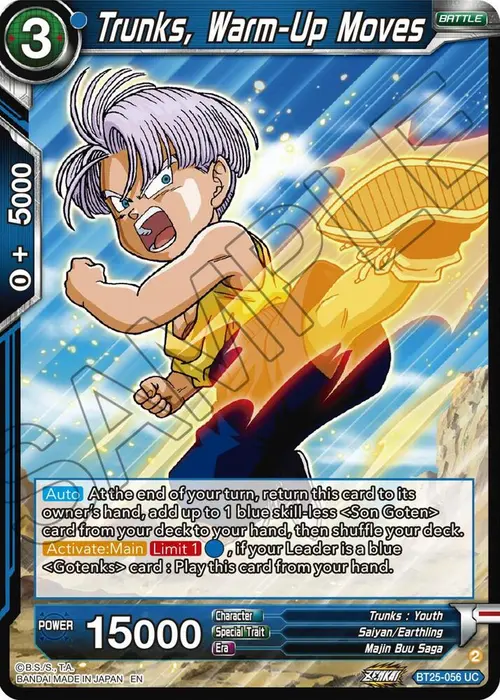 Trunks, Warm-Up Moves card art