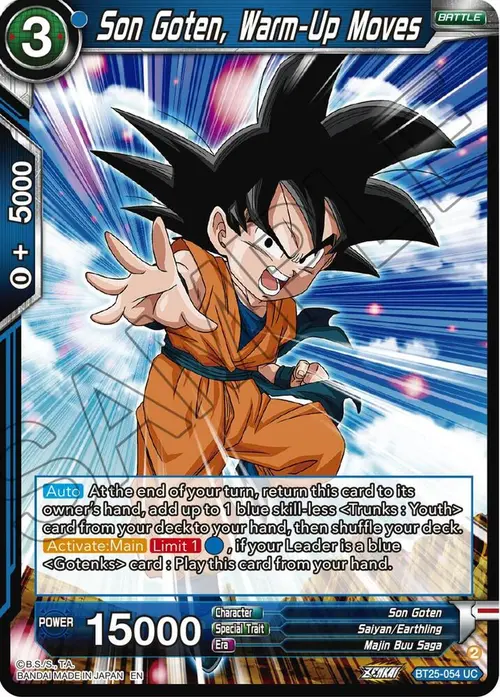 Son Goten, Warm-Up Moves card art