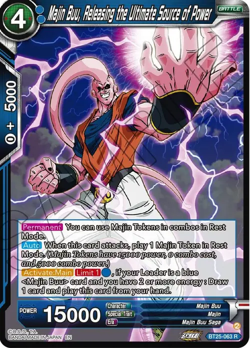 Majin Buu, Releasing the Ultimate Source of Power card art