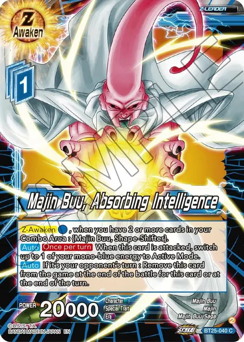 Majin Buu, Absorbing Intelligence card art