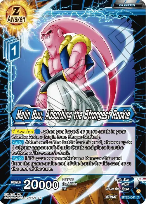 Majin Buu, Absorbing the Strongest Rookie card art