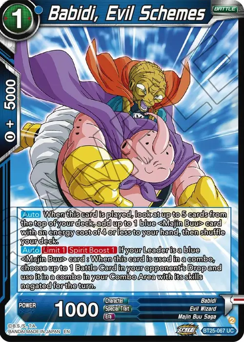 Babidi, Evil Schemes card art