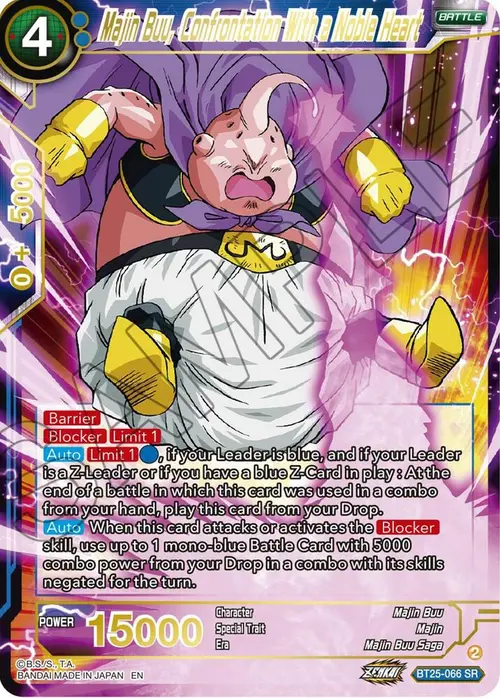 Majin Buu, Confrontation With a Noble Heart card art