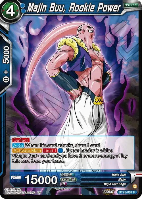 Majin Buu, Rookie Power card art