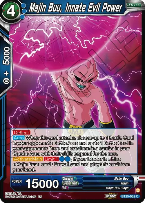 Majin Buu, Innate Evil Power card art