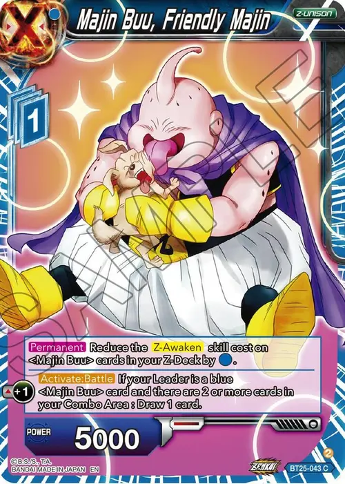 Majin Buu, Friendly Majin card art