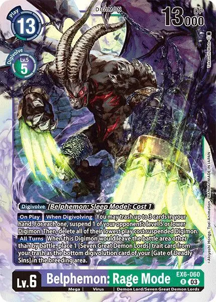 Belphemon: Rage Mode card art