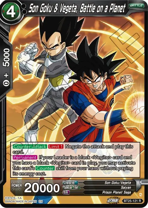 Son Goku & Vegeta, Battle on a Planet card art
