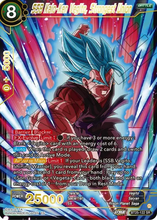 SSB Kaio-Ken Vegito, Strongest Union card art