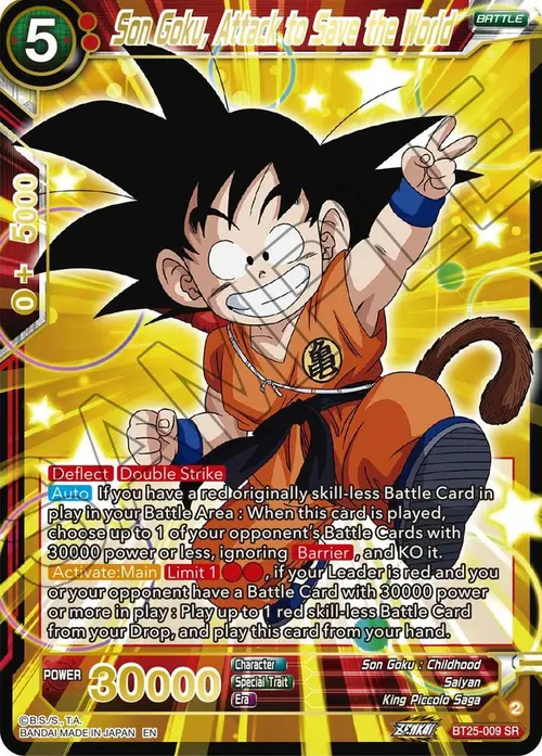 Son Goku, Attack to Save the World card art
