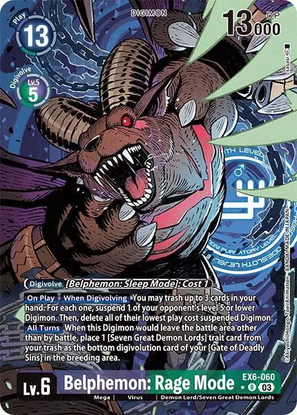 Belphemon: Rage Mode (Alternate Art) card art