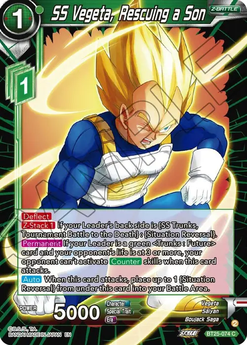 SS Vegeta, Rescuing a Son card art
