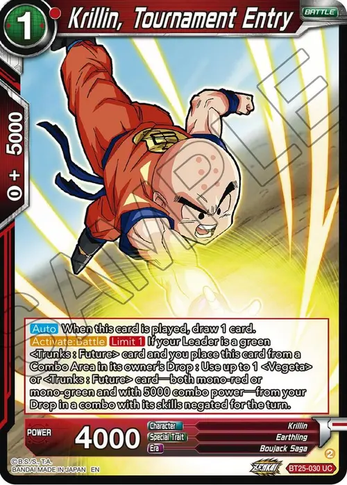 Krillin, Tournament Entry card art