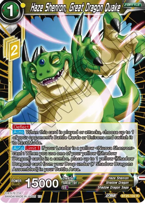 Haze Shenron, Great Dragon Quake card art