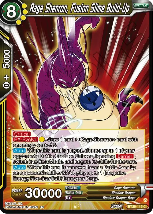 Rage Shenron, Fusion Slime Build-Up card art