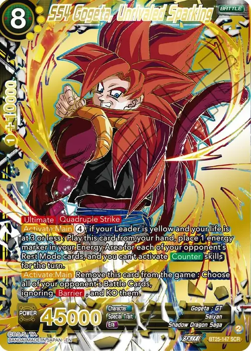 SS4 Gogeta, Unrivaled Sparking card art