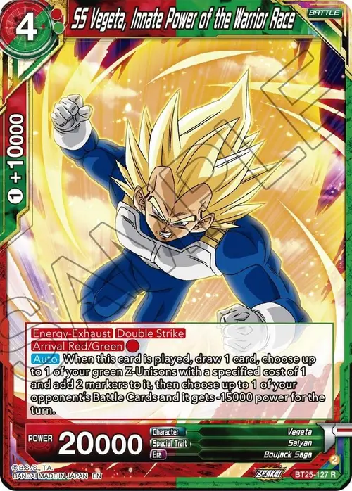 SS Vegeta, Innate Power of the Warrior Race card art