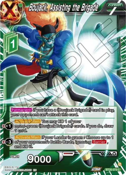 Boujack, Assisting the Brigade card art