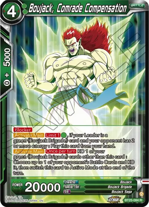 Boujack, Comrade Compensation card art