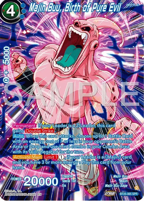 Majin Buu, Birth of Pure Evil (SPR) card art