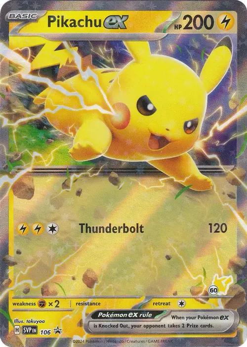 Pikachu ex (Pikachu 60) card art