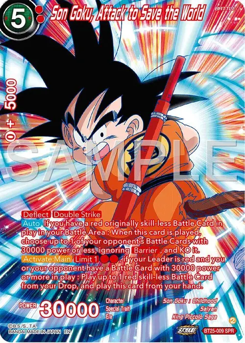 Son Goku, Attack to Save the World (SPR) card art