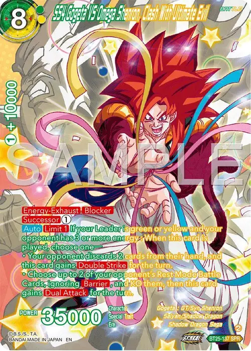 SS4 Gogeta VS Omega Shenron, Clash With Ultimate Evil (SPR) card art
