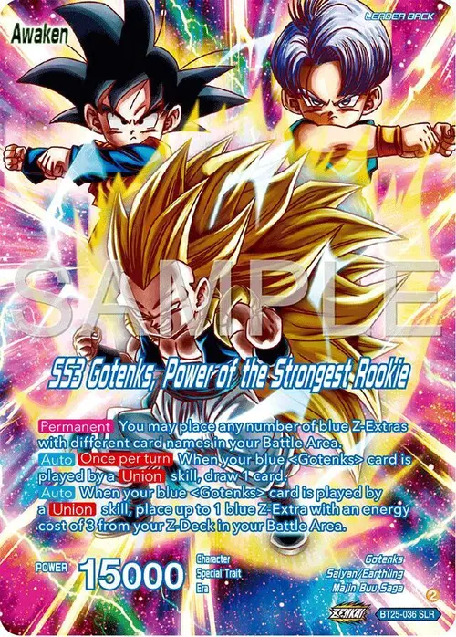 Gotenks // SS3 Gotenks, Power of the Strongest Rookie (SLR) card art