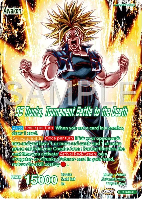 Trunks // SS Trunks, Tournament Battle to the Death (SLR) card art