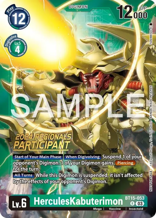 HerculesKabuterimon (2024 Regionals Participant) card art