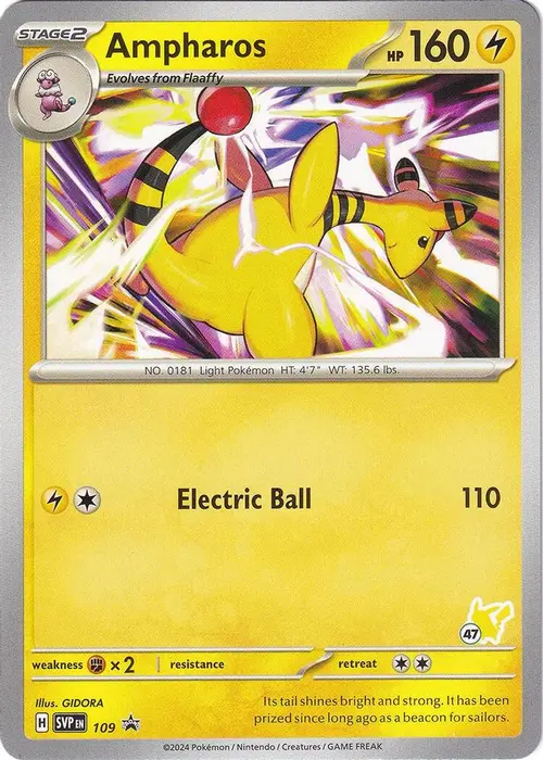 Ampharos - Pikachu 47 card art
