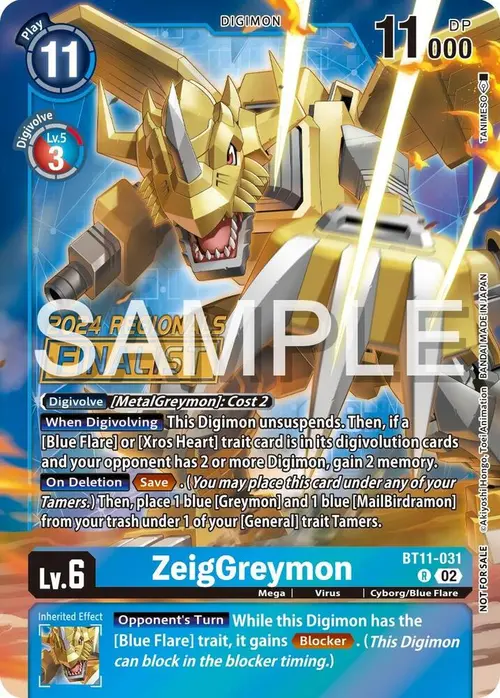 ZeigGreymon (2024 Regionals Finalist) card art