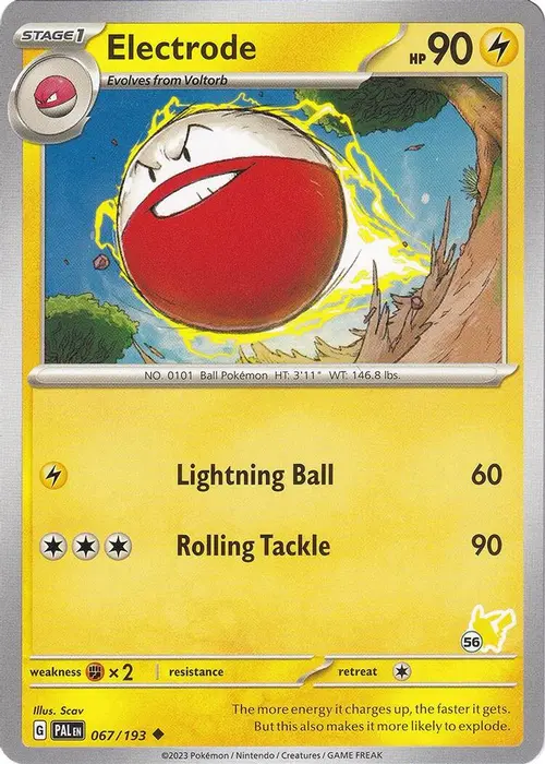Electrode - Pikachu 56 card art