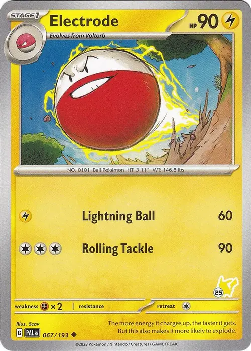 Electrode - Pikachu 25 card art