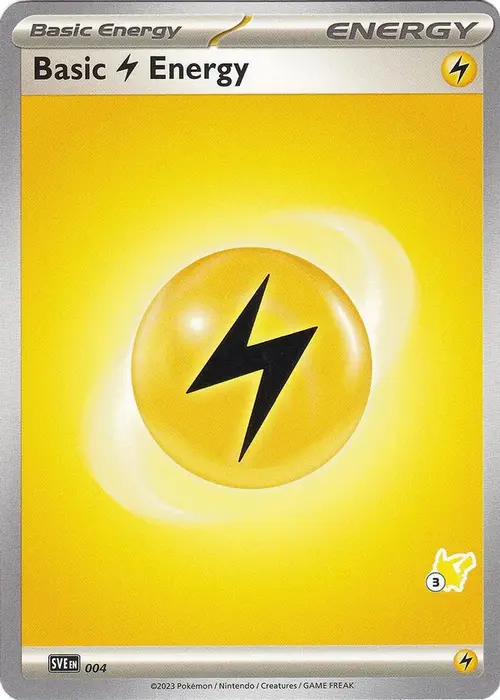 Basic Lightning Energy - Pikachu 3 card art