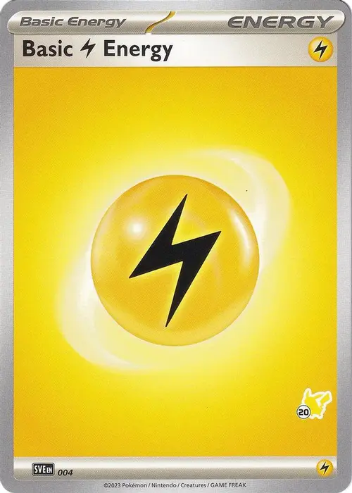 Basic Lightning Energy - Pikachu 20 card art