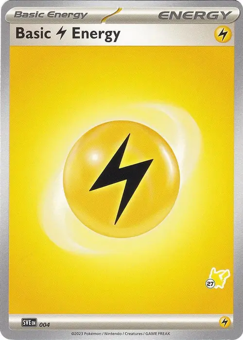 Basic Lightning Energy - Pikachu 27 card art