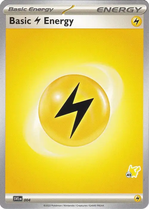 Basic Lightning Energy - Pikachu 43 card art