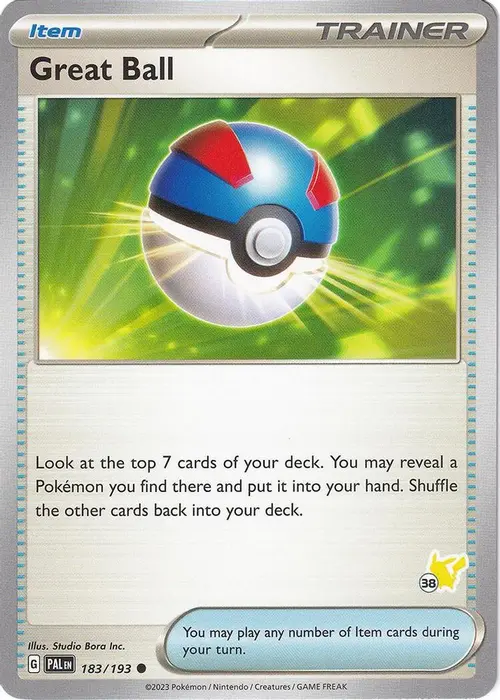 Great Ball - Pikachu 38 card art