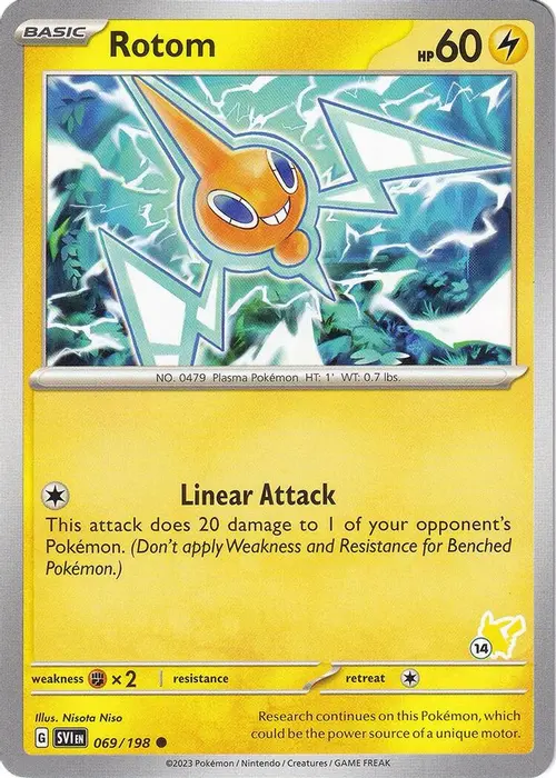 Rotom - Pikachu 14 card art