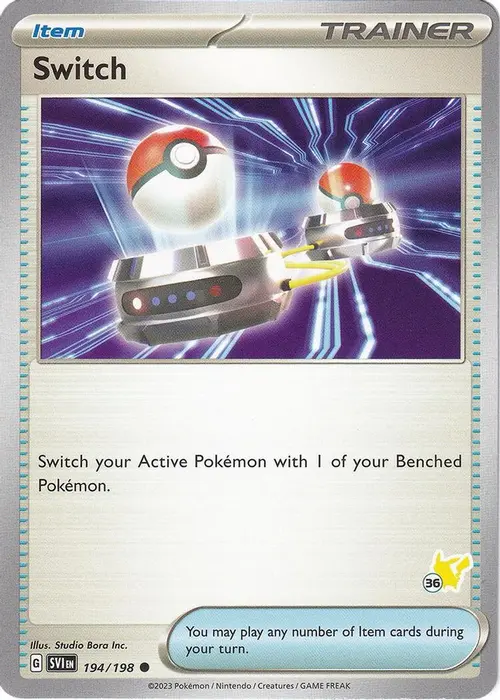 Switch - Pikachu 36 card art
