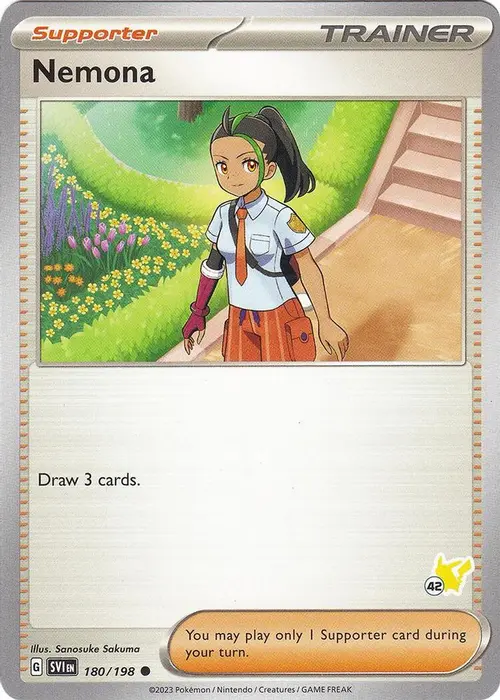 Nemona - Pikachu 42 card art