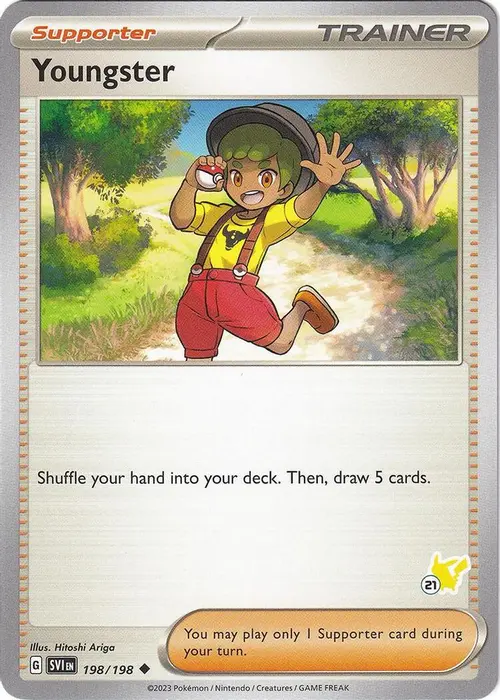 Youngster - Pikachu 21 card art