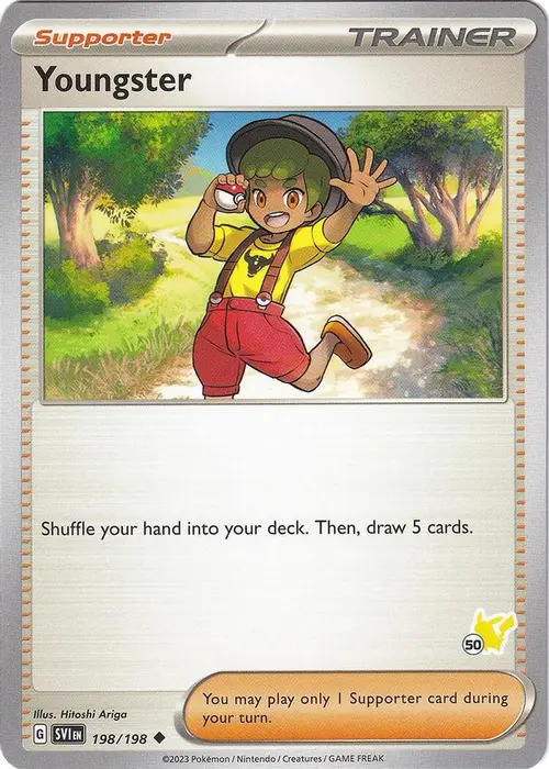 Youngster - Pikachu 50 card art